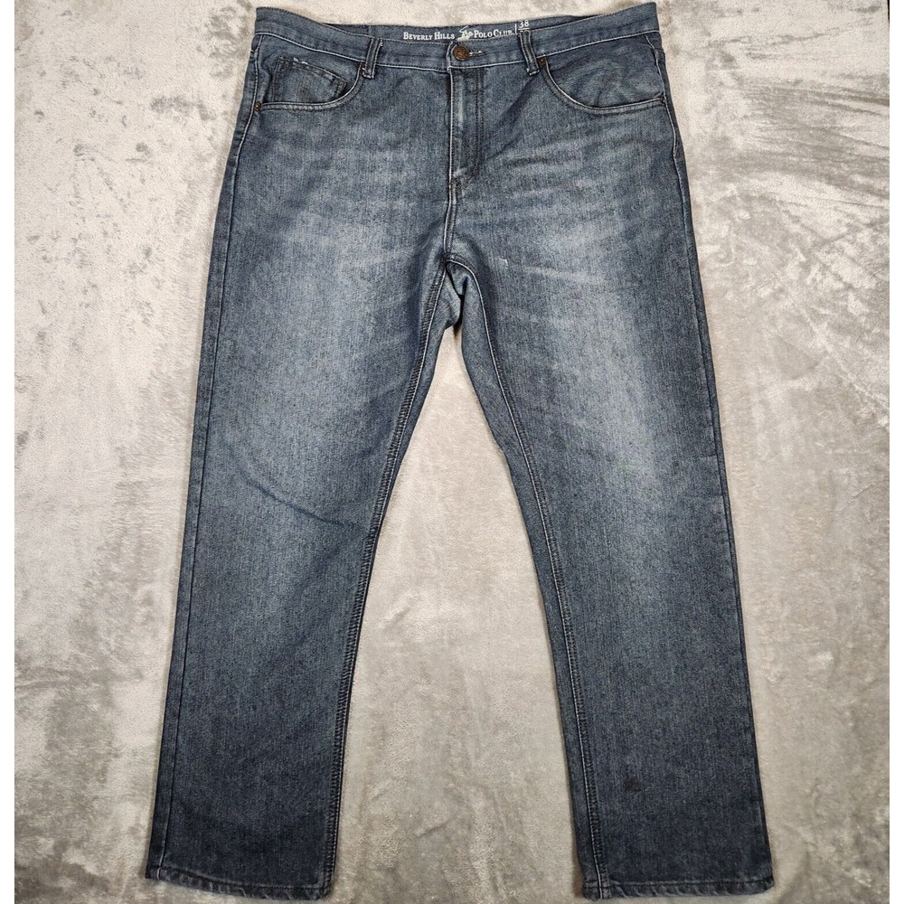 Beverly Hills Polo Club Jeans Men's 40X32 (Tag 38X32) Stretch Blue Denim
